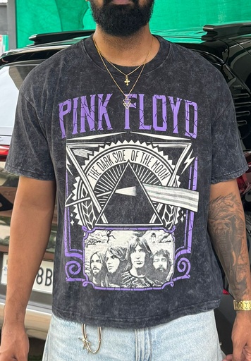 Pink floyed OYAK Vintage Boxyfit cropped tshirt