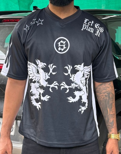 NFL type black and White jersey