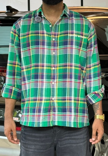 Ralf Green Flannel boxy Shirt