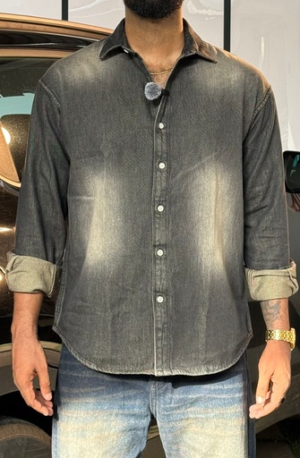 Raw feel Denim Shirt Brown Faded