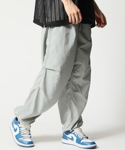 Light grey Korean parachute pants