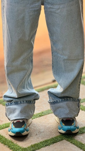 Prima light blue Fold type Straight fit jean